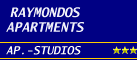 Logo, RAYMONDOS APARTMENTS, Lassi, Cephalonia, Ionian islands